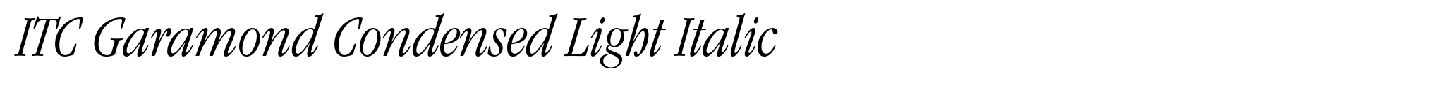 ITC Garamond Condensed Light Italic image
